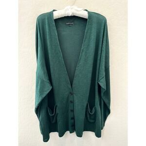 UNIVERSAL STANDARD | Green Button Front Cardigan Sweaters Pockets | Size 20/22